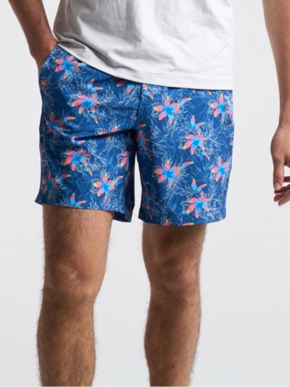 Birddogs Blue Floral Swim Trunks